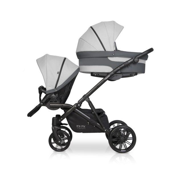 Otroški voziček za dvojčke ali leto za letom RIKO TEAM 2020