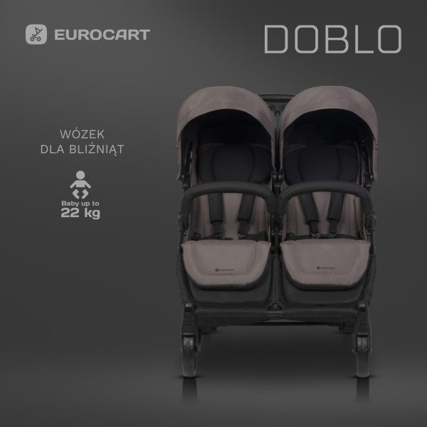 Otroški voziček za dvojčke ali leto za letom EUROCART Doblo